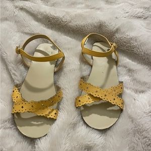 Janie and Jack Yellow Eyelet Strappy Sandals